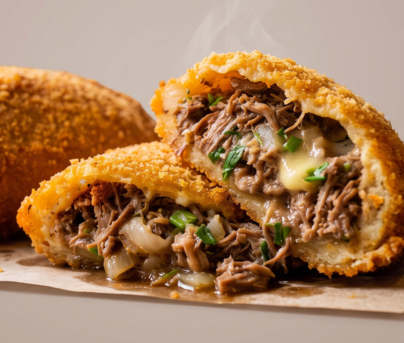 Risoles de carne desfiada
